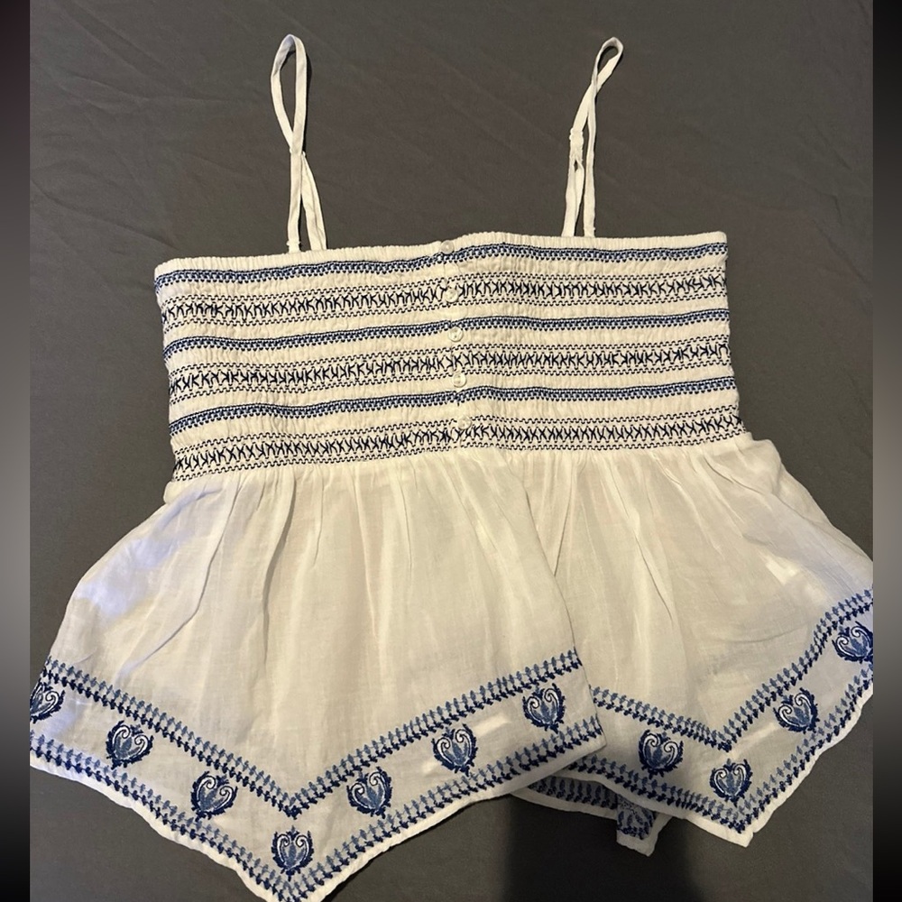 NWOT American Eagle Ruffled Tube Top Medium - Picture 3 of 4